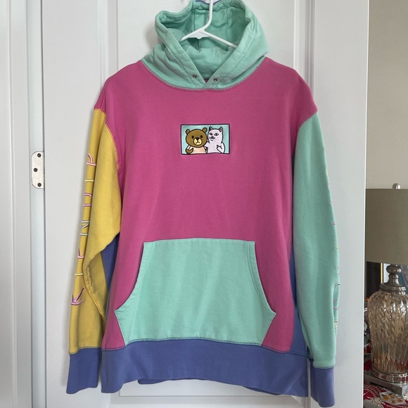 Teddy Fresh Rip and Dip color block unisex hoodie - Picture 4 of 9